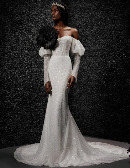 Vera wang long hot sale sleeve wedding dresses